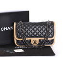 Chanel Classic Twist Flap Bag Original Sheepskin Leather A37012 Black A37012