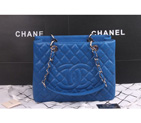 Chanel Coco Cocoon Original Caviar Leather Shoulder Bag A36092 Medium Blue with Silver A36092