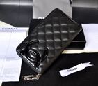Chanel Combon Original Patent Leather Zip Around Wallet C50077 Black C50077