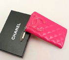 Chanel Combon Zip Around Wallet Sheepskin C50078 Rose C50078