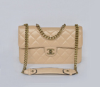 Chanel Flap Shoulder Bag Calfskin Leather A68321 Apricot A68321