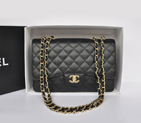 Chanel Jumbo Classic Original Caviar leather Flap Bag A36076 Black with gold A36076