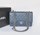 Chanel Jumbo Classic Original Caviar leather Flap Bag A36076 Blue A36076
