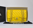 Chanel Jumbo Classic Original Caviar leather Flap Bag A36076 Yellow A36076