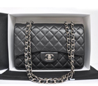 Chanel Jumbo Classic Original Lambskin leather Flap Bag A36076 Black A36076
