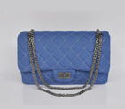 Chanel Jumbo Flap Bag Denim A28668 Blue Golden A28668