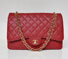 Chanel Jumbo Quilted Classic Caviar Leather Flap Bag A58601 Claret in Gold A58601