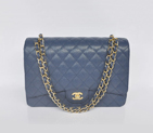 Chanel Jumbo Quilted Classic Caviar leather Flap Bag A58601 Royalblue Gold A58601