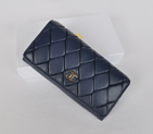 Chanel Lambskin Leather Bi-Fold Wallet C0901 Royalblue C0901