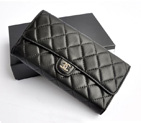 Chanel Lambskin Leather Clutch Wallet 31504 Black 31504