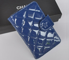 Chanel Matelasse Bi-Fold Wallet Patent Leater A051 Blue A051
