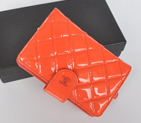 Chanel Matelasse Bi-Fold Wallet Patent Leater A051 Orange A051