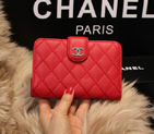 Chanel Matelasse Bi-Fold Wallet Sheepskin Leater A80136 Red A80136