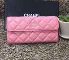 Chanel Matelasse Bi-Fold Wallet Sheepskin Leather A50096 Pink A50096