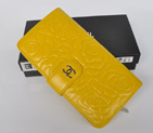 Chanel Matelasse Bi-Fold Wallet Sheepskin Leather C091 Yellow C091