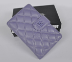 Chanel Matelasse Bi-Fold Wallet Sheepskin Leather C093 Purple C093