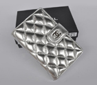 Chanel Matelasse Bi-Fold Wallet Sheepskin Leather C093 Silver C093