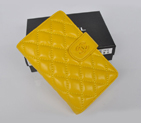 Chanel Matelasse Bi-Fold Wallet Sheepskin Leather C093 Yellow C093