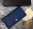Chanel Matelasse Zip Around Wallet Caviar leather A31508 Royalblue A31508