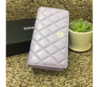 Chanel Matelasse Zip Around Wallet Sheepskin A31508 Lavender A31508