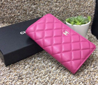 Chanel Matelasse Zip Around Wallet Sheepskin A31508 Rose A31508