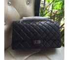 Chanel Original Calf leather Classic Flap Bag A30227 Black Silver A30227