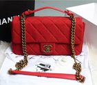 Chanel Original Cannage Pattern Nubuck Leather Top Flap Bag A67622 Red A67622