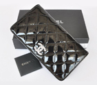 Chanel Patent Leather Bi-Fold Wallet A31508 Black A31508