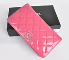 Chanel Patent Leather Bi-Fold Wallet A31508 Peach A31508