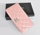 Chanel Patent Leather Bi-Fold Wallet A31508 Pink A31508