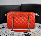 Chanel Perfect Edge Original Shiny Calf Leather Shoulder Bag A67030 Orange A67030