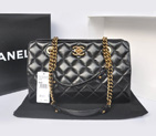 Chanel Perfect Edge Shiny Calf Leather Shoulder Bag A37010 Black A37010