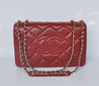 Chanel Sheepskin Leather Flap Shoulder Bag A67748 Maroon A67748