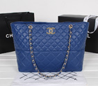 Chanel Sheepskin Leather Shoulder Bag A76600 Blue A76600