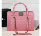 Chanel Sheepskin Leather Two Handle Bag A2234 Pink A2234