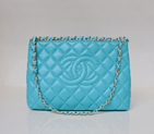 Chanel Shopping Bag Sheepskin Leather A50496 Light Blue A50496