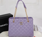 Chanel Shopping Bag Sheepskin Leather A52233 Light Purple A52233