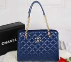 Chanel Shopping Bag Sheepskin Leather A52233 RoyalBlue A52233