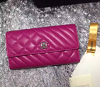 Chanel Tri-Fold Wallet Sheepskin Leather A80468 Rose A80468