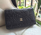 Chanel WOC mini bags Original Camellia Leather A93301 Black A93301