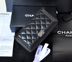 Chanel Zip Around Wallet Original Sheepskin leather A68720 Black A68720