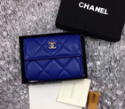 Chanel coin pocket Lambskin Leather A50088 Blue A50088