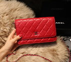Chanel mini Flap Bag A31157 Red Original Sheepskin Leather A31157
