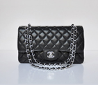 Chanel2.55 Series Flap Bag Original Caviar Leather 1112 in Black with Silver Hardware 1112