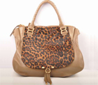 Chloe Marcie Large Shoulder Bag Brown Horsehair 90363 Khaki 90363