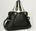 Chloe Paraty Shoulder Bags Calf Leather Black 29883 29883