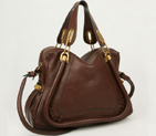 Chloe Paraty Shoulder Bags Calf Leather Brown 29883 29883