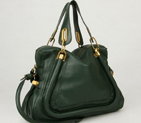 Chloe Paraty Shoulder Bags Calf Leather Deep Green 29883 29883