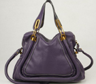 Chloe Paraty Shoulder Bags Calf Leather Purple 29883 29883