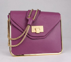 Chloe Sally Shoulder Bags Calf Leather Light Purple 508914 508914